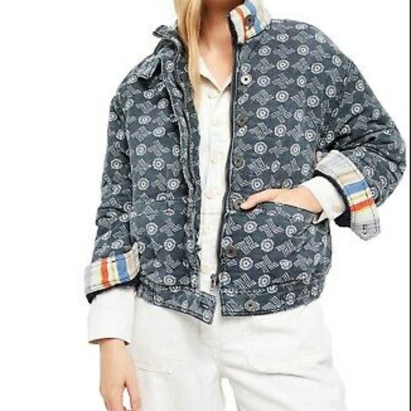 Free People Jackets & Blazers - Free People Mackenzie Bomber Quilted Jacket Indig